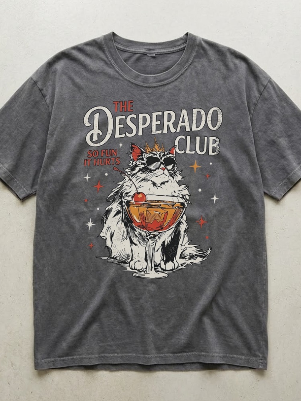 Comfort Colors Princess Donut Approved Desperado Club Cat Graphic Tee